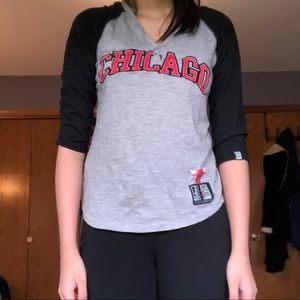 chicago bulls baseball tee